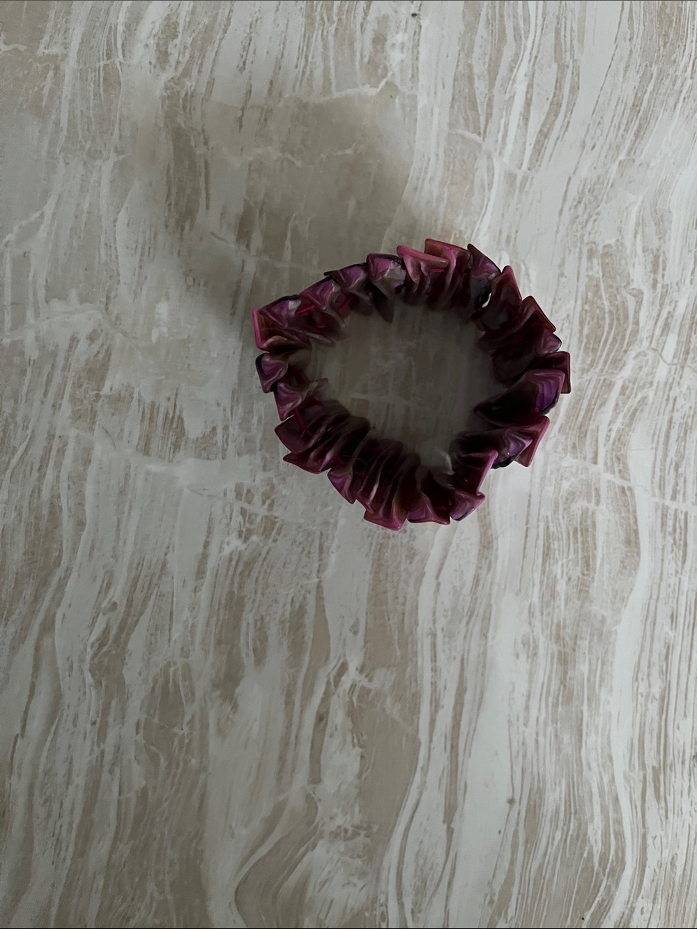 Pink Shell Stretch Bracelet  Opalescence - Picture 5 of 7